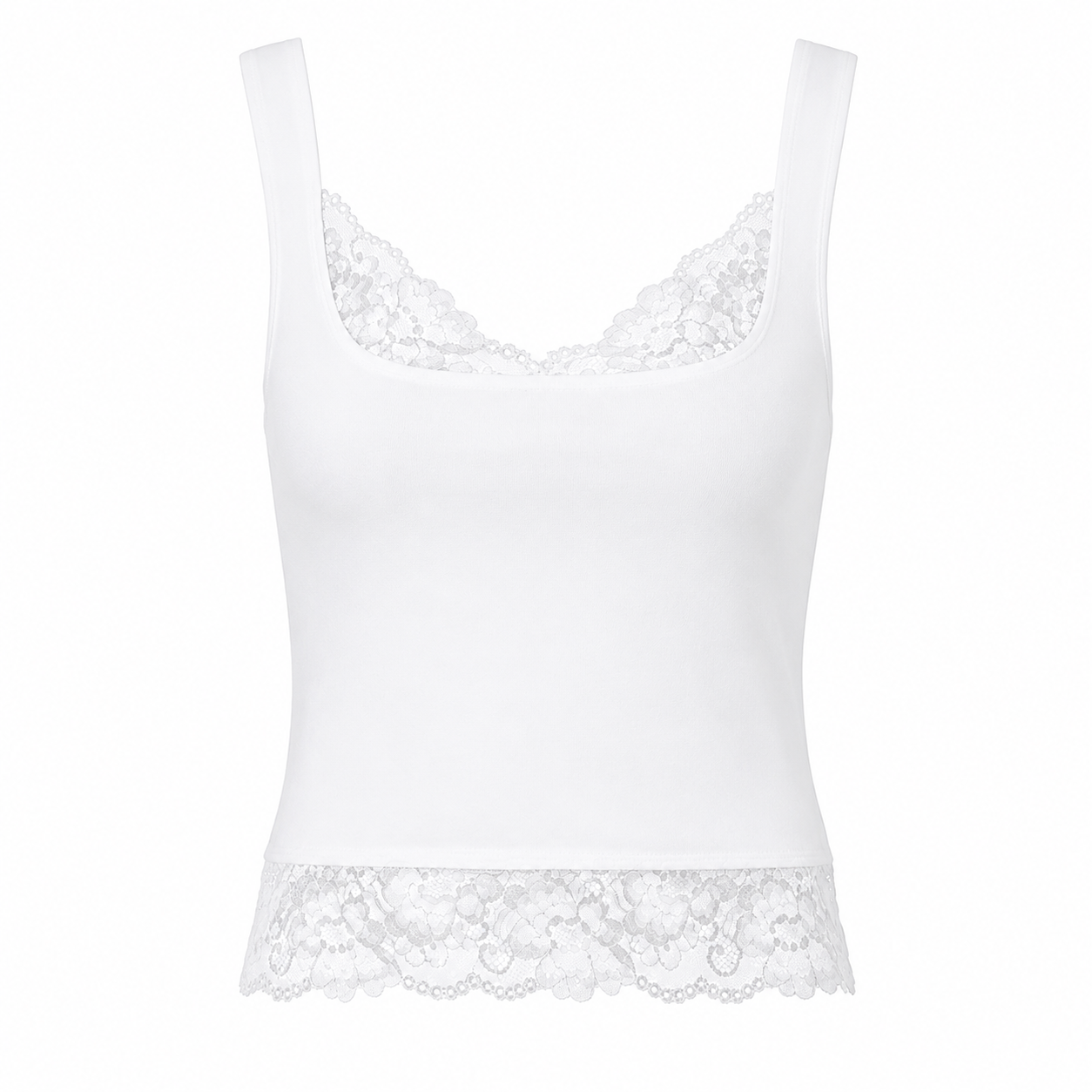 Svart Blonde Crop Top til Dame – Y2K Spaghetti Strap Tank Top