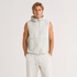 Ermeløs Vest med Hette til Herre – Casual Utility Vest for Fritid og Outdoor – Offwhite