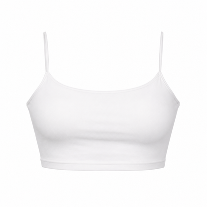 Svart Halter Crop Top til Dame – Ryggløs Sommertopp med Minimalistisk Design