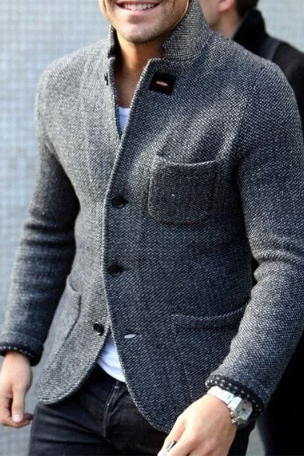 Retro strikket cardigan for menn