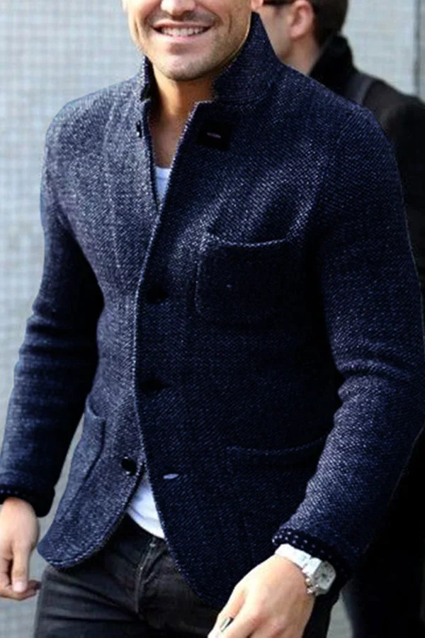Retro strikket cardigan for menn