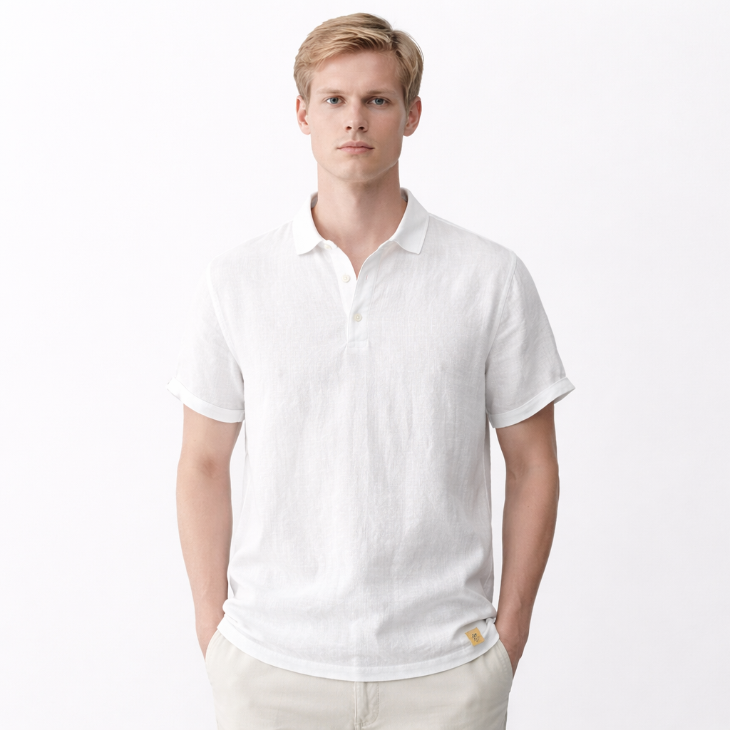 Kortermet Linskjorte til Herre – 100% Lin, Lett &amp; Pustende (M–3XL)