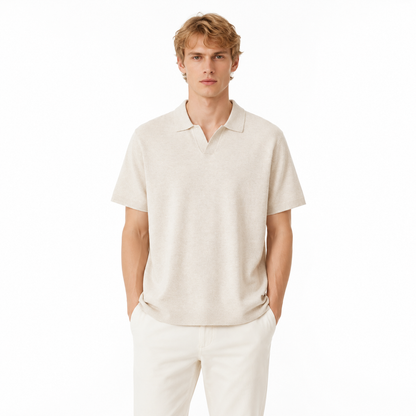 Strikket Polo til Herre – Myk og Pustende Business Casual Sommerstil