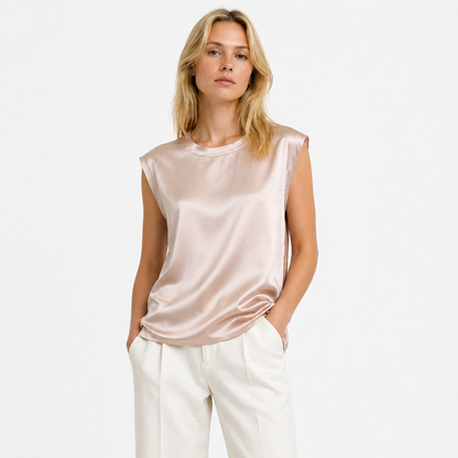 Silke Singlet til Dame – 100% Ren Silke &amp; Elegant Satinfinish
