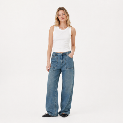 Hvit Strikket Singlet til Dame – Slim Fit &amp; Høy Stretch