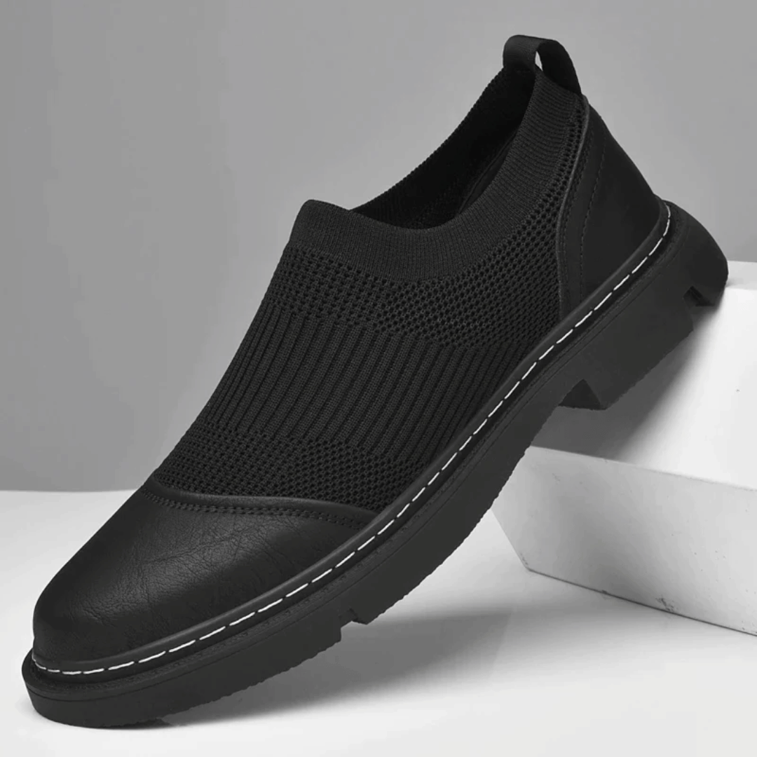 Komfortable slip-on-loafers med netting