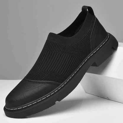 Komfortable slip-on-loafers med netting