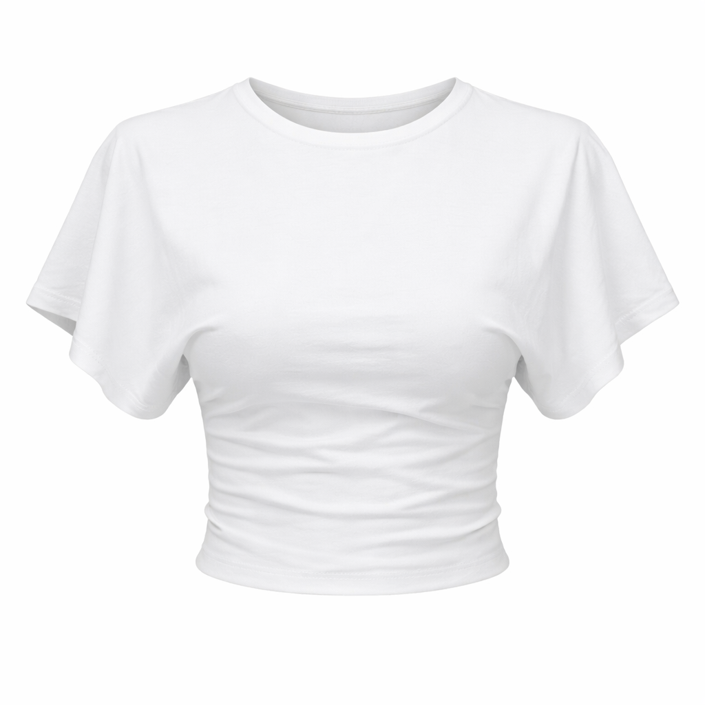 Grå Crop Topp med Korsett-Detaljer – Trendy Streetwear for Dame