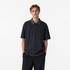 Retro Polo T-skjorte til Herre – Heavyweight Rutete Fake Two-Piece Design – Mørkeblå