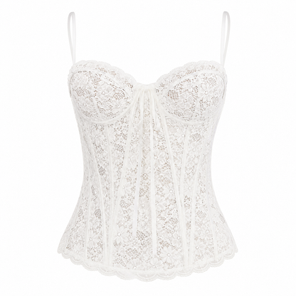 Blondetopp til Dame – Ryggløs Crop Top med Knytedetaljer og Elegant Design