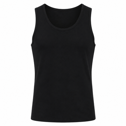 Bomulls Tank Top til Herre – Plus Size Fitness Singlet for Sommer