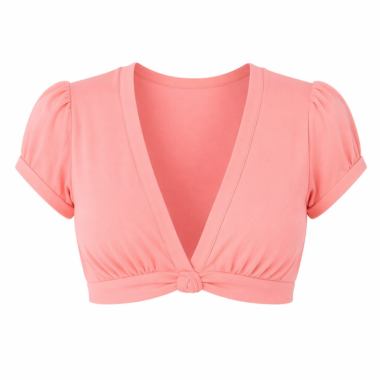 Strikket Crop Topp med V-hals – Y2K Streetwear til Dame