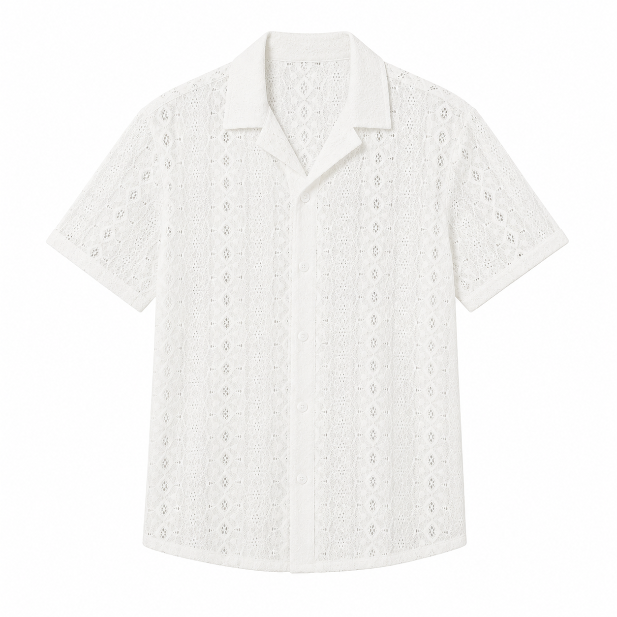 Mesh Skjorte til Herre – Transparent Kortermet Streetwear Sommertopp