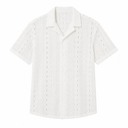 Mesh Skjorte til Herre – Transparent Kortermet Streetwear Sommertopp