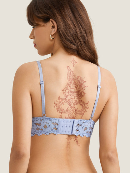 Ammebralette i blonde med dyp V-hals – amme-BH uten bøyle