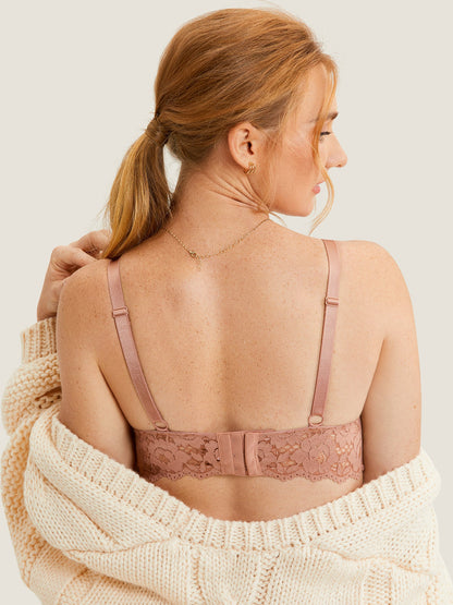 Ammebh i blonde med dyp V-hals – ammebralette uten bøyle
