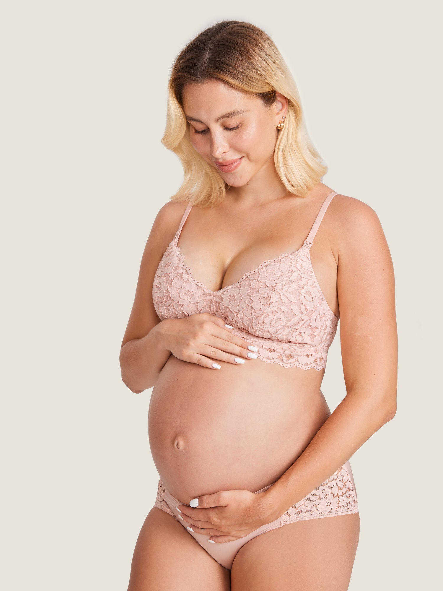 Ammebh i blonde med ekstra støtte – ammebralette uten bøyle