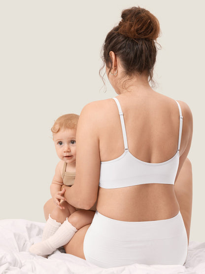 Sømløs ammebh i mykt strikk – ammebralette uten bøyle