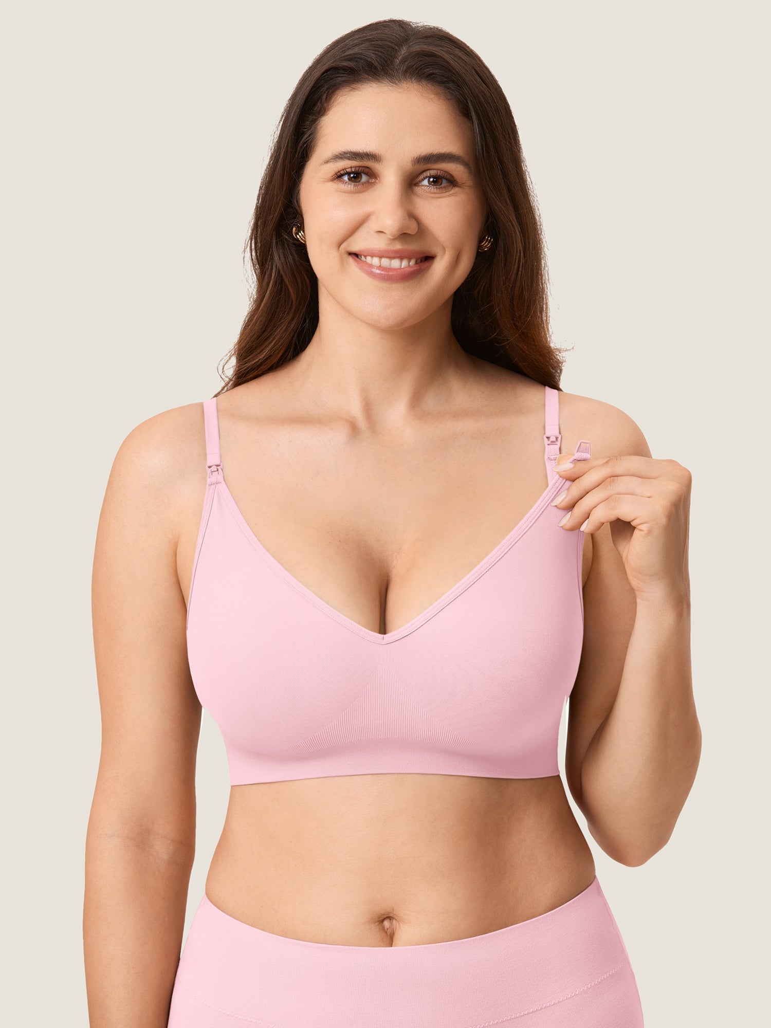 Sømløs ammebh i mykt strikk – ammebralette uten bøyle