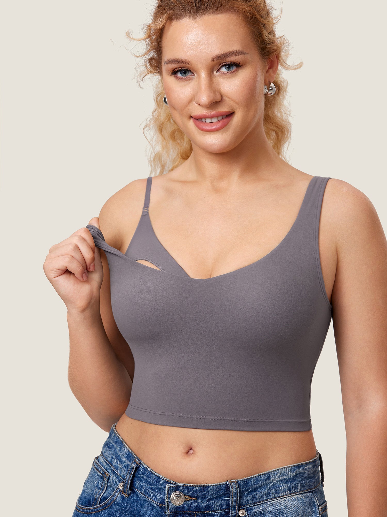 Ammetopp i croptop-modell – Natrelax® ammesinglet med innlegg