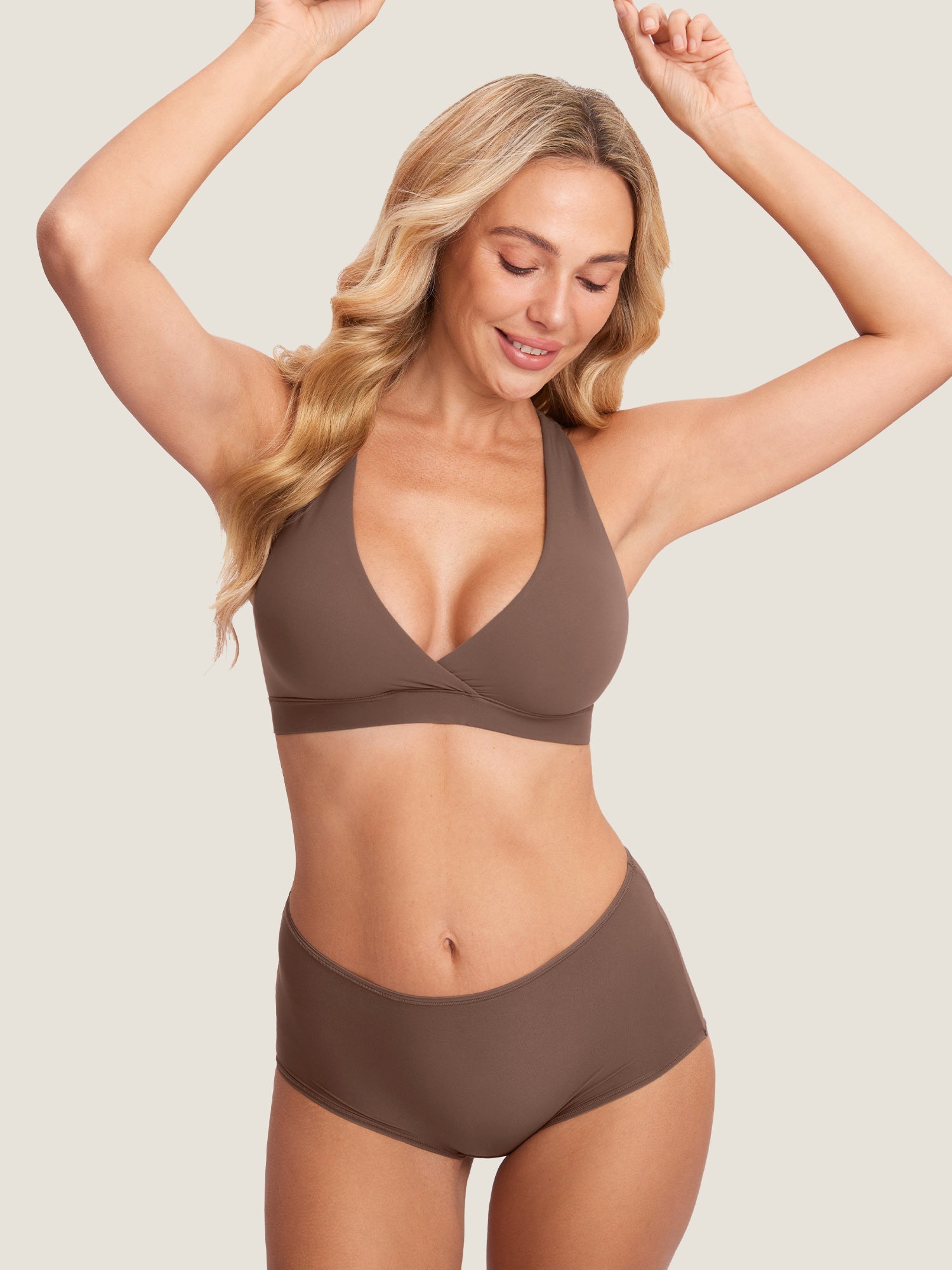 Ammebh med racerback og omslag – sømløs ammebralette Inbarely®
