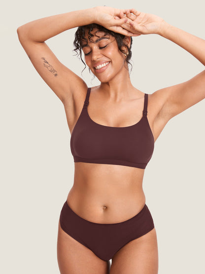 Sømløs ammebh med rund hals – Inbarely® ammebralette uten bøyle