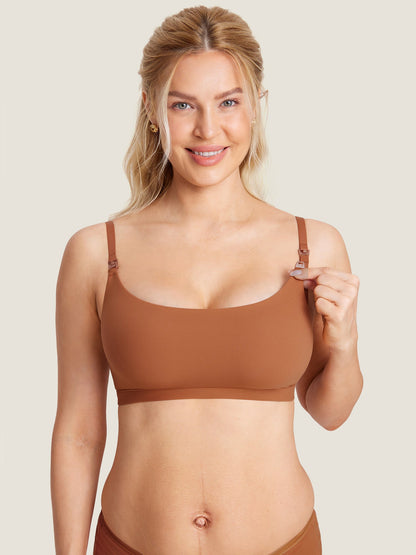 Sømløs ammebh med rund hals – Inbarely® ammebralette uten bøyle