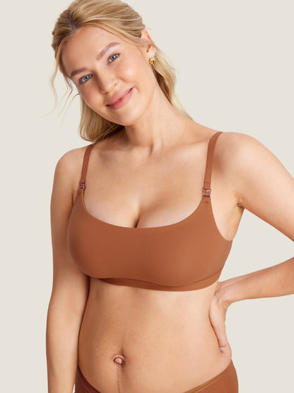 Sømløs ammebh med rund hals – Inbarely® ammebralette uten bøyle