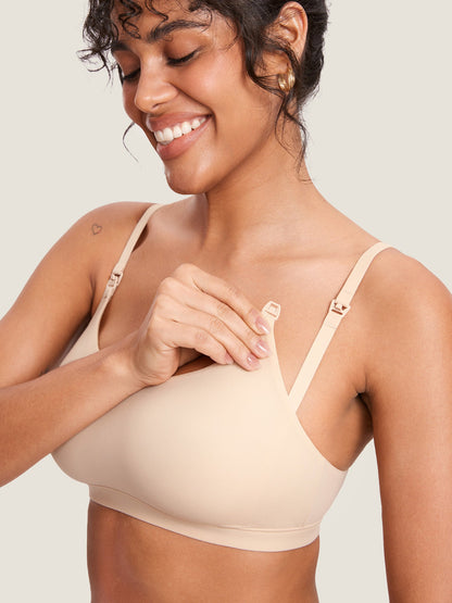 Sømløs ammebh med rund hals – Inbarely® ammebralette uten bøyle