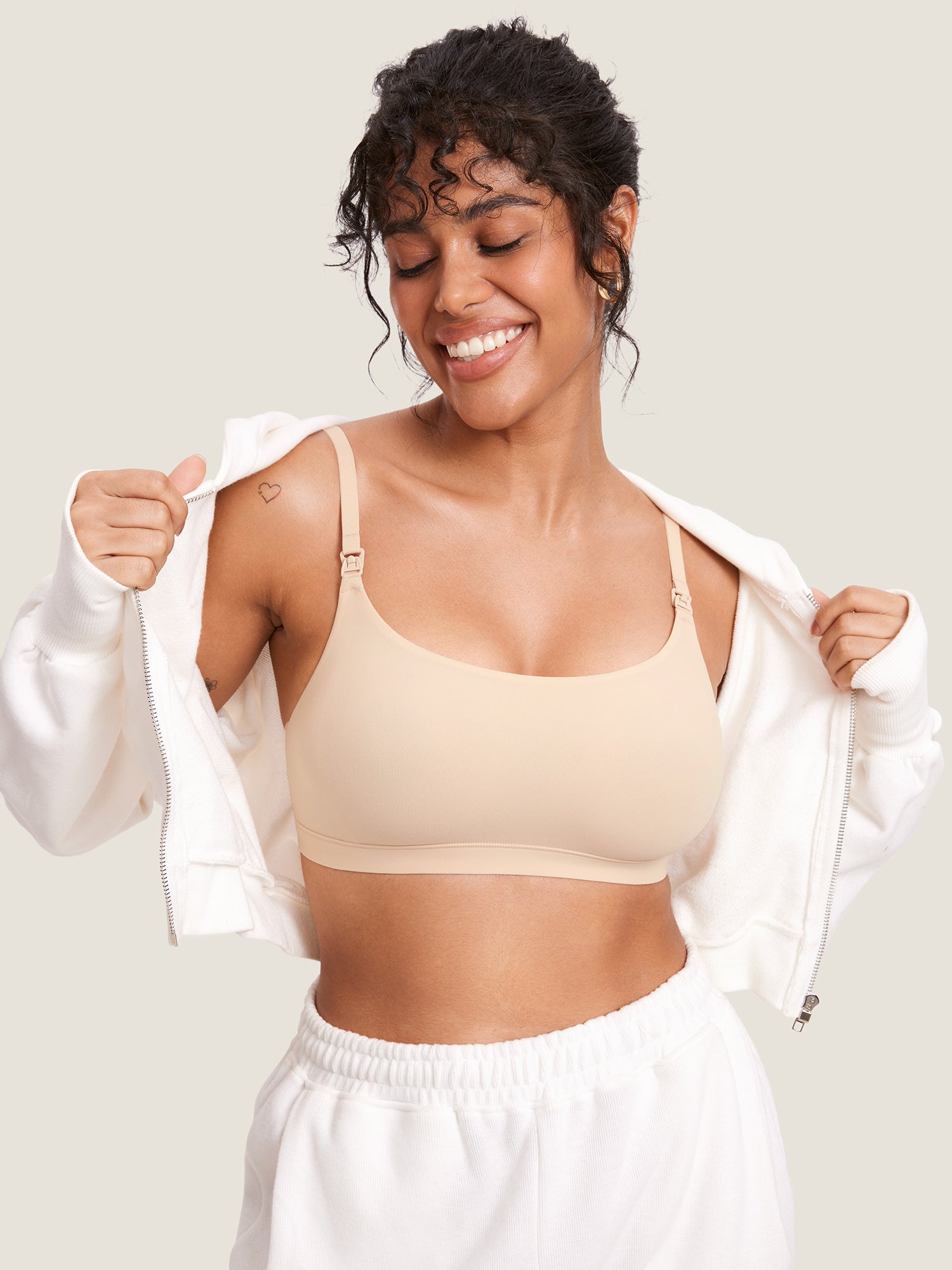 Sømløs ammebh med rund hals – Inbarely® ammebralette uten bøyle