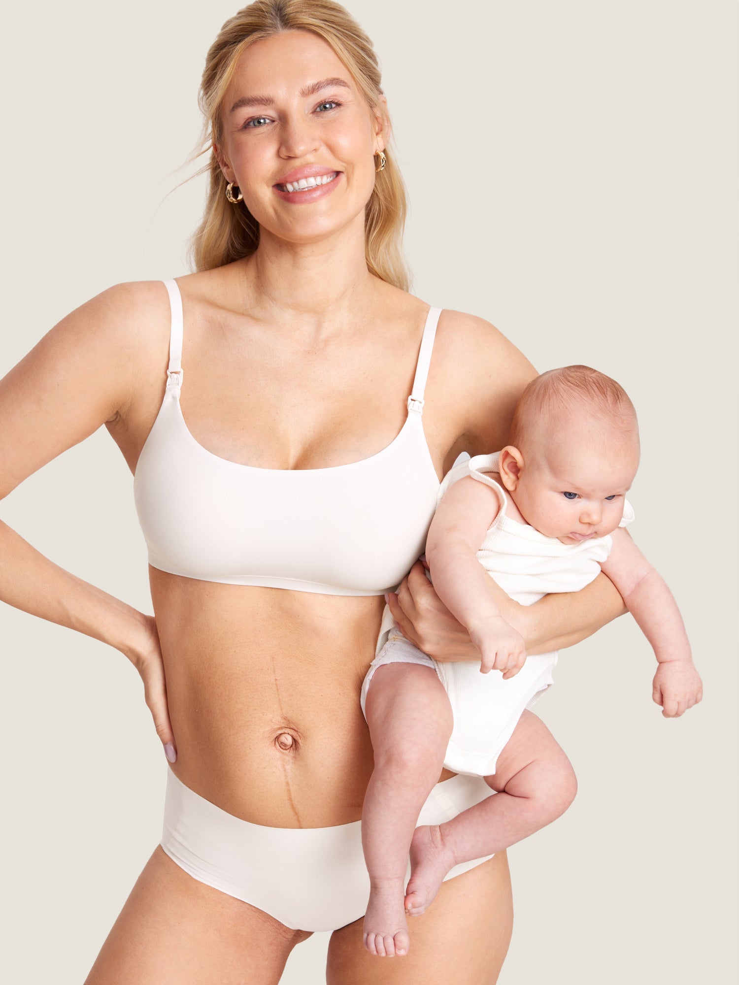 Sømløs ammebh med rund hals – Inbarely® ammebralette uten bøyle
