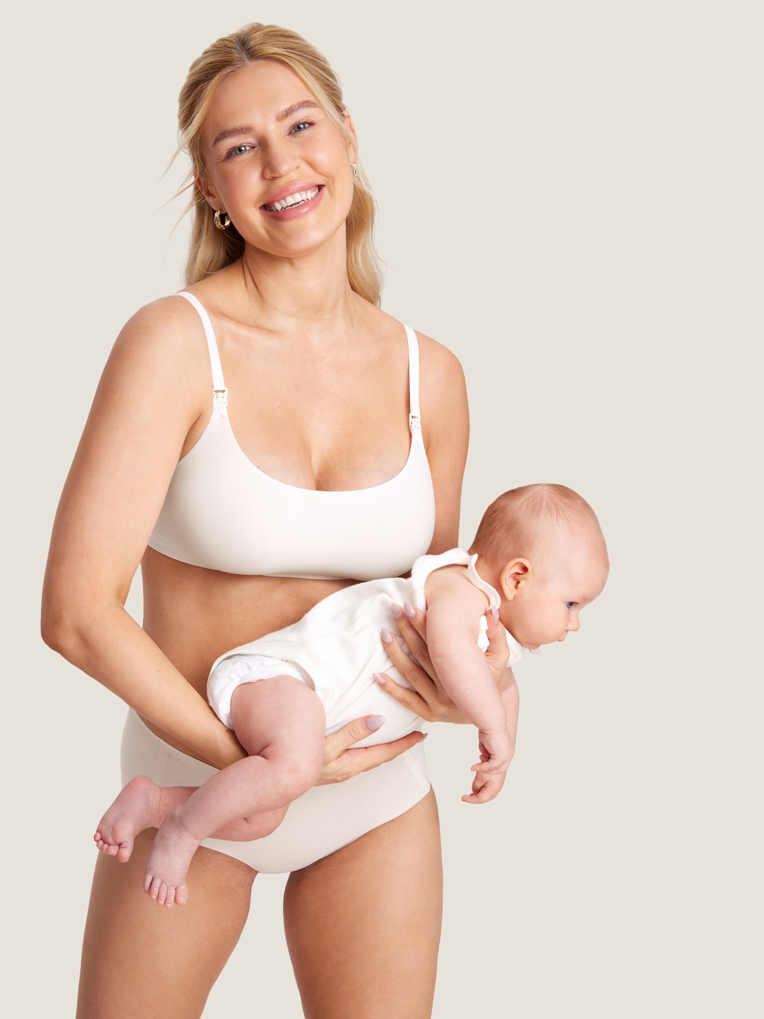 Sømløs ammebh med rund hals – Inbarely® ammebralette uten bøyle
