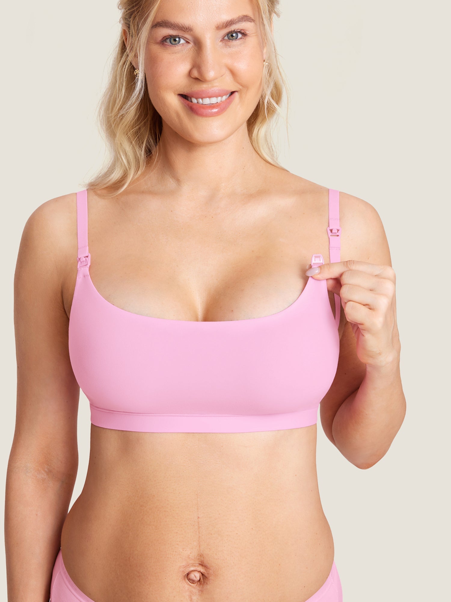 Sømløs ammebh med rund hals – Inbarely® ammebralette uten bøyle