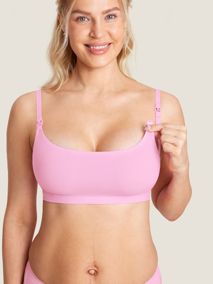 Sømløs ammebh med rund hals – Inbarely® ammebralette uten bøyle