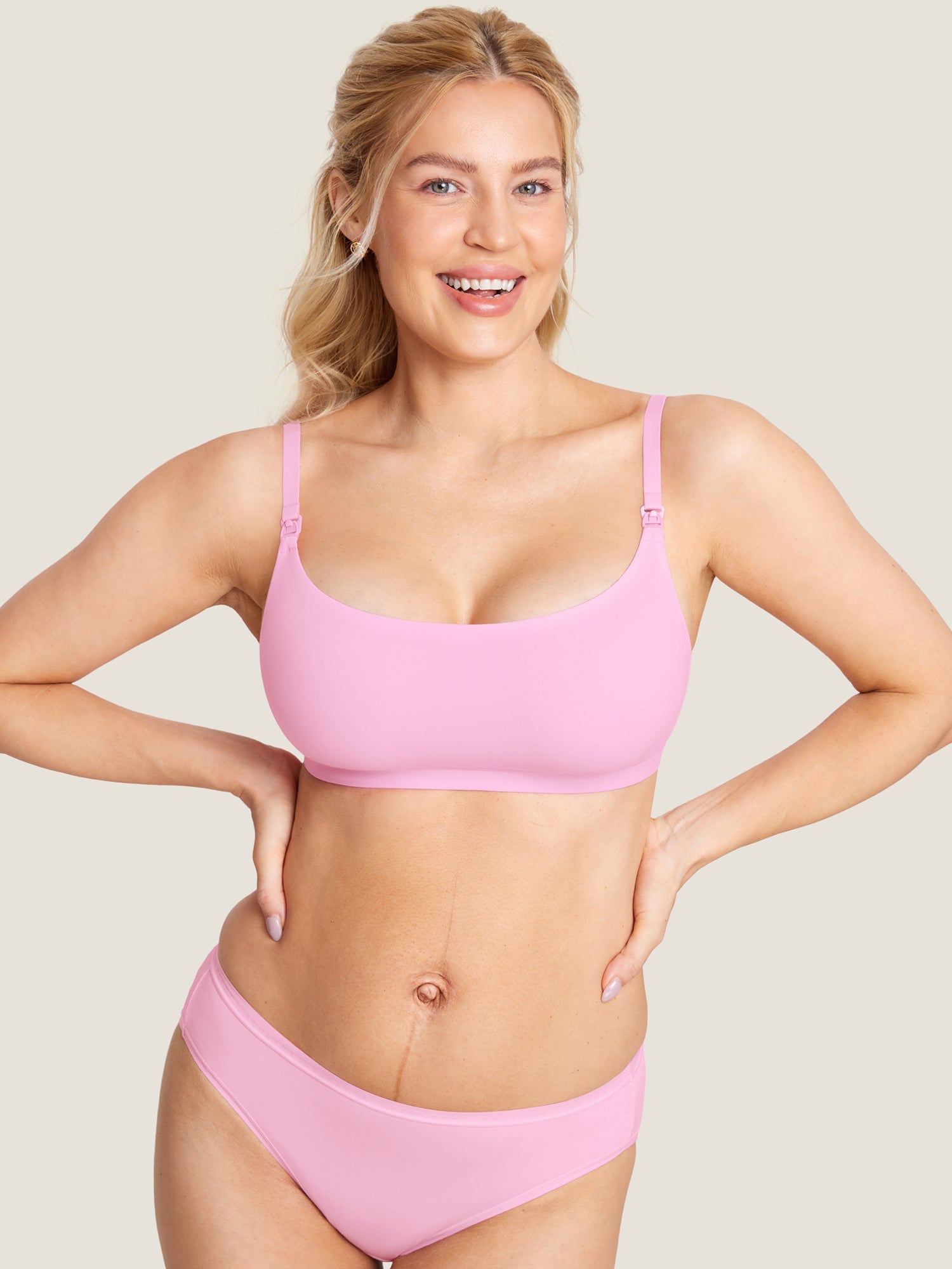 Sømløs ammebh med rund hals – Inbarely® ammebralette uten bøyle