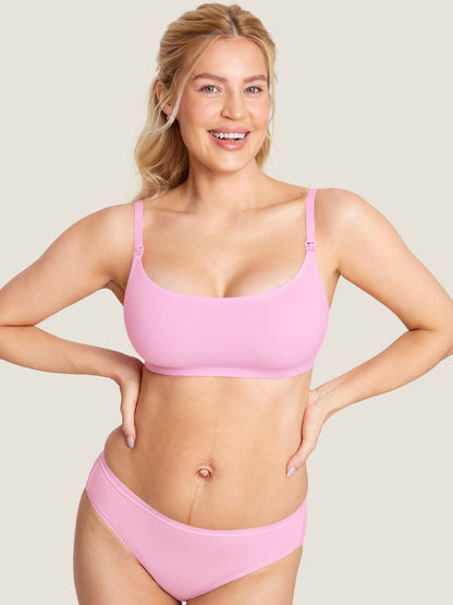 Sømløs ammebh med rund hals – Inbarely® ammebralette uten bøyle