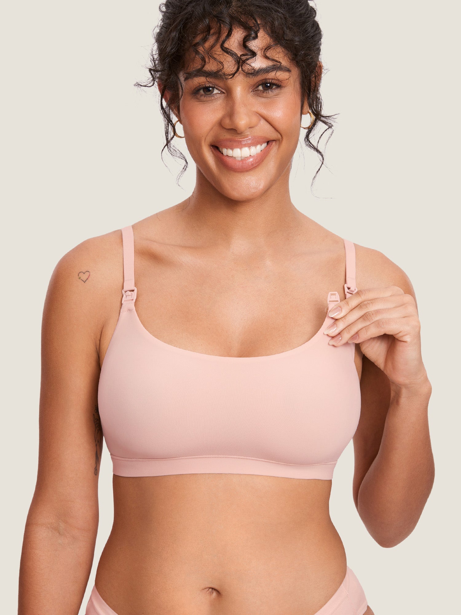 Sømløs ammebh med rund hals – Inbarely® ammebralette uten bøyle