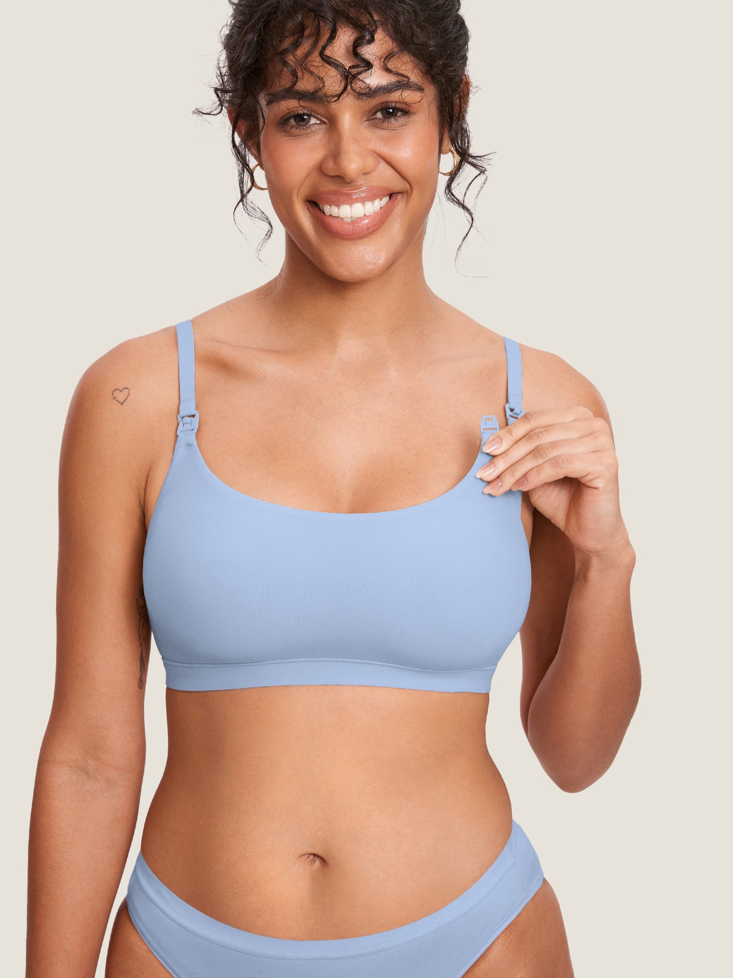 Sømløs ammebh med rund hals – Inbarely® ammebralette uten bøyle