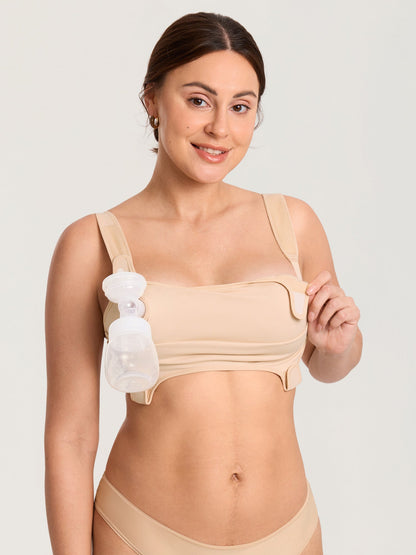 Handsfree pumpe-BH og ammebh i ett med borrelås – Natrelax®