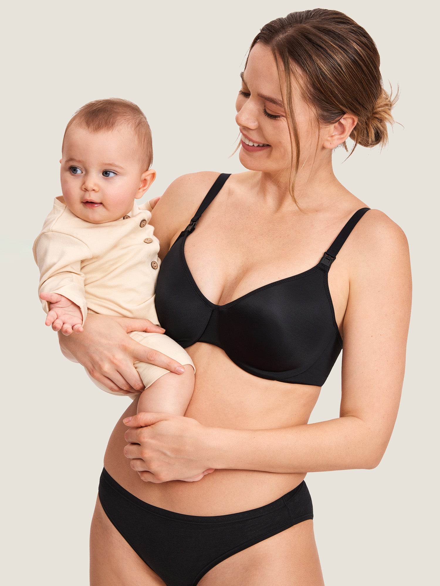 Ammebh med bøyle og minimizer – amme-BH for store bryster – Svart