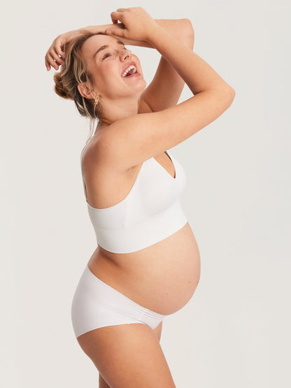 Ammebralette i ribbestrikk med V-hals – ammebh uten bøyle