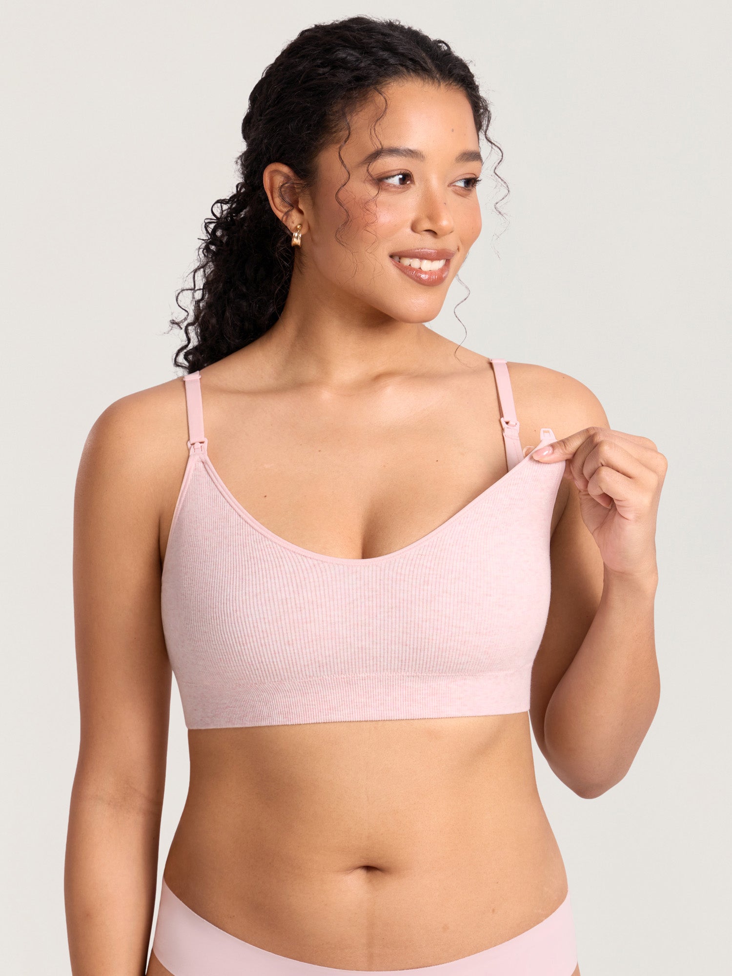 Ammebh i ribbet bomull – ammebralette uten bøyle med innlegg