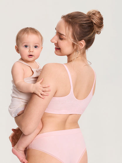Ammebh i ribbet bomull – ammebralette uten bøyle med innlegg