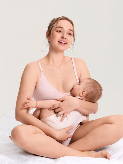Ammebh i ribbet bomull – ammebralette uten bøyle med innlegg