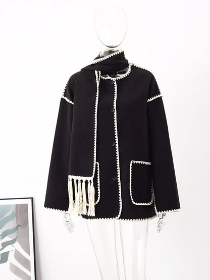 ELEGANT FRAKK MED SKJERF FOR KVINNER