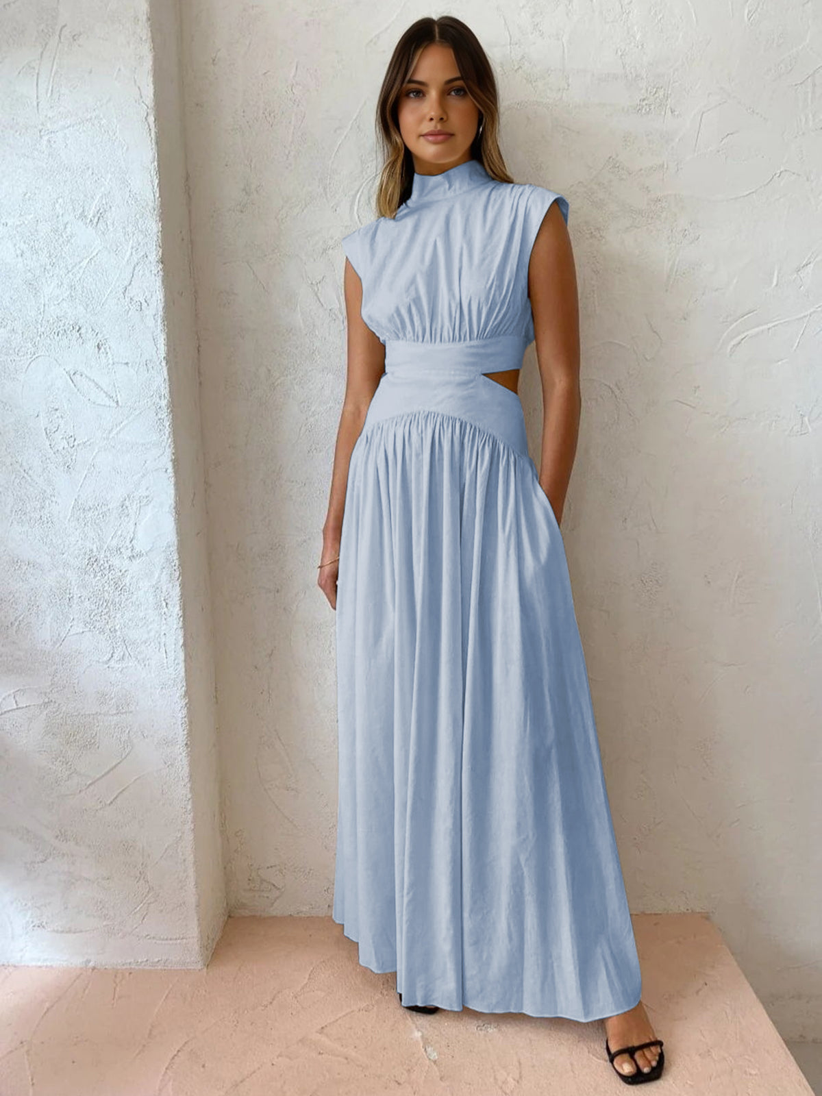 Elegant Ermeløs Formell Anledning Maxi Kjole