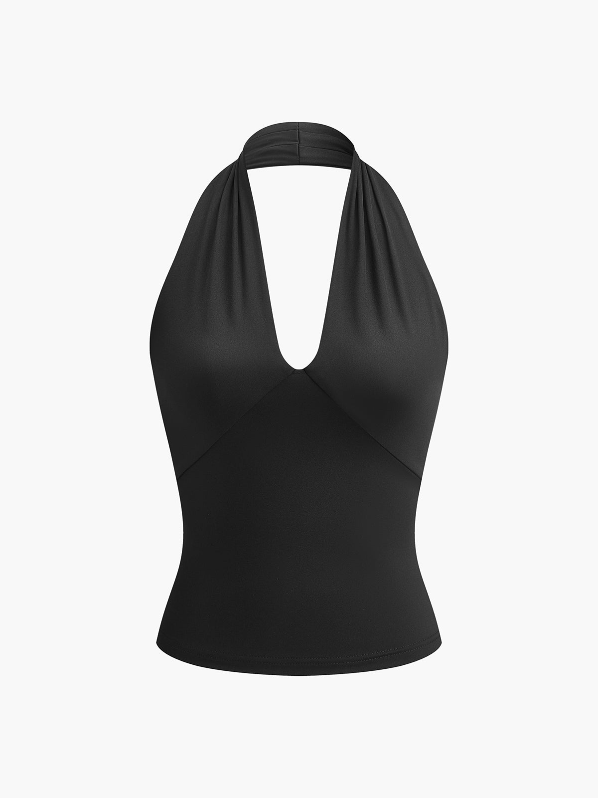 V-hals Halter Åpen Rygg Tank Top