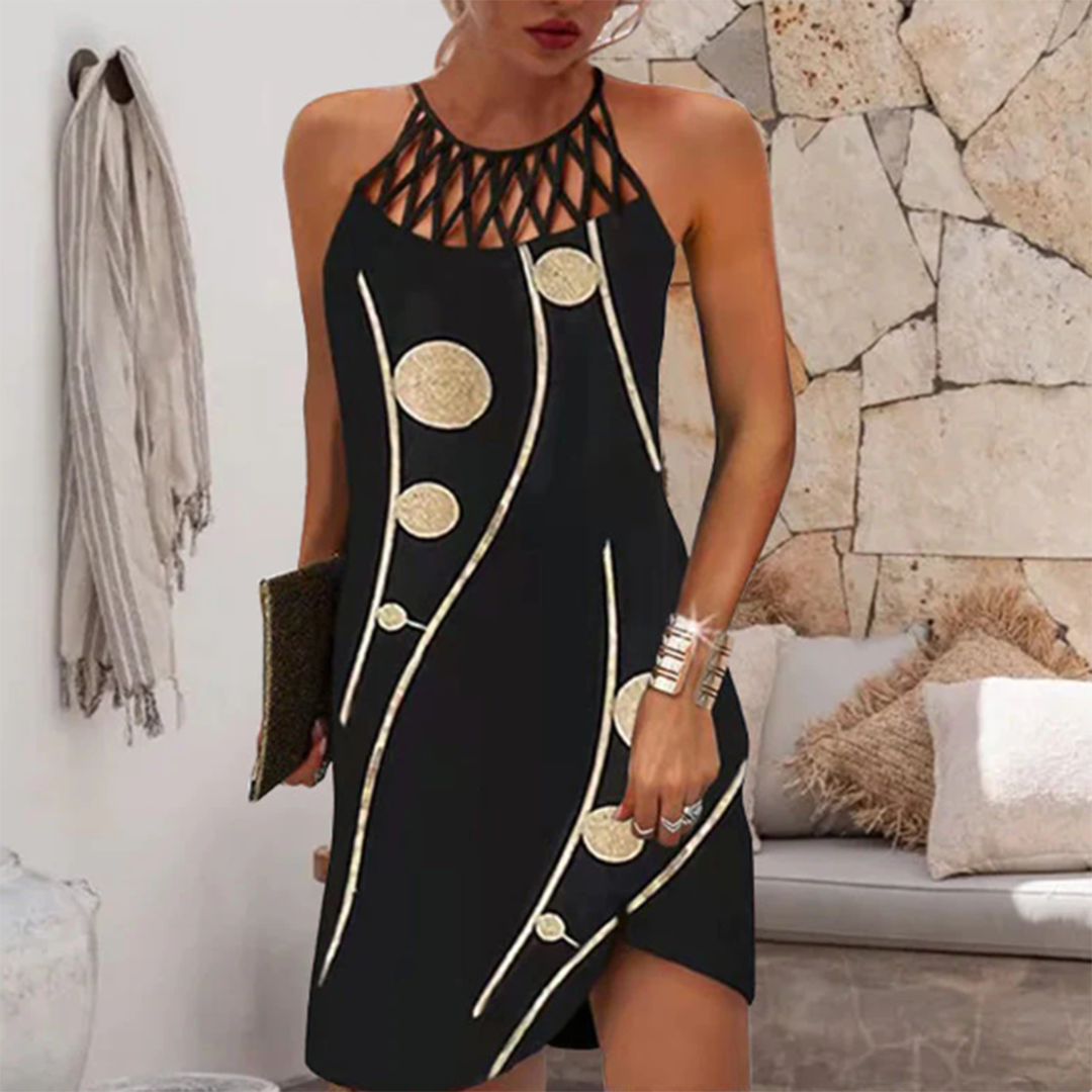 Elegant kjole med halterneck
