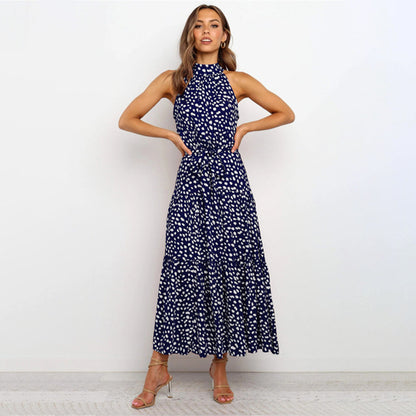 Elegant lang polka kjole