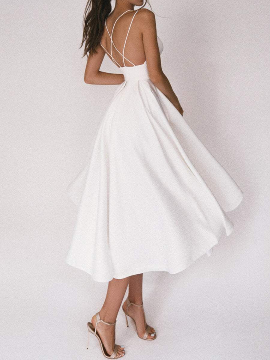 Elegant kjole med V-utringning